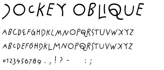 Jockey Oblique font